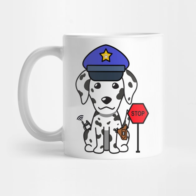 Funny Dalmatian Policeman by Pet Station